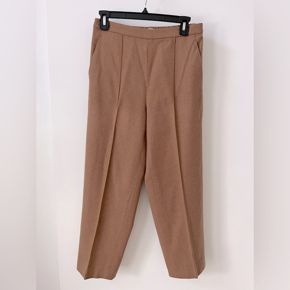 Vince Wool Blend Brushed Mid Rise Easy Pull-On Pant in Dark Beach Corpcore - Picture 6 of 14